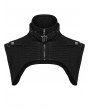 Punk Rave Black Gothic Punk Denim Stand Collar Short Vest for Men
