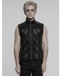 Punk Rave Black Gothic Cyberpunk 3D Patch Vest for Men