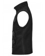 Punk Rave Black Gothic Cyberpunk 3D Patch Vest for Men