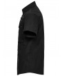Punk Rave Black Gothic Punk Metal Eyelet Short Sleeved Shirt for Men