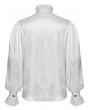 Punk Rave White Retro Gothic Glamorous Textured Party Shirt for Men