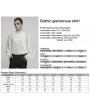Punk Rave White Retro Gothic Glamorous Textured Party Shirt for Men