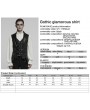Punk Rave Black Retro Gothic Jacquard Bat Shaped Lapel Vest for Men