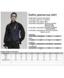 Punk Rave Black and Blue Retro Gothic Jacquard Bat Shaped Lapel Vest for Men