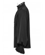 Punk Rave Black Gothic Vintage Lace Splicing Shirt for Men