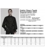 Punk Rave Black Gothic Vintage Lace Splicing Shirt for Men
