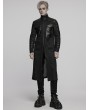 Punk Rave Black Gothic Cyberpunk Flap Pocket Fitted Jacket for Men