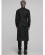 Punk Rave Black Gothic Cyberpunk Flap Pocket Fitted Jacket for Men