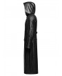 Punk Rave Black Gothic Punk Detachable Hooded Leather Jacket for Men