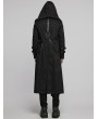 Punk Rave Black Gothic Punk Street Hooded Long Jacket for Men