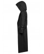 Punk Rave Black Gothic Punk Street Hooded Long Jacket for Men