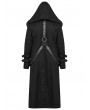 Punk Rave Black Gothic Punk Street Hooded Long Jacket for Men