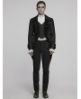 Punk Rave Black Retro Gothic Gorgeous Jacquard Swallow Tailed Jacket for Men