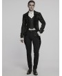 Punk Rave Black Retro Gothic Gorgeous Jacquard Swallow Tailed Jacket for Men