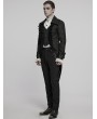 Punk Rave Black Retro Gothic Gorgeous Jacquard Swallow Tailed Jacket for Men