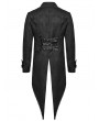 Punk Rave Black Retro Gothic Gorgeous Jacquard Swallow Tailed Jacket for Men