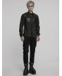 Punk Rave Black Gothic Punk Handsome Street Men's Long Sleeve Shirt