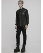 Punk Rave Black Gothic Punk Handsome Street Men's Long Sleeve Shirt