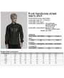 Punk Rave Black Gothic Punk Handsome Street Men's Long Sleeve Shirt