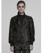 Punk Rave Black Retro Gothic Embossed Jacquard Gentlemen's Button Waistcoat