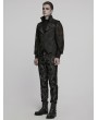Punk Rave Black Retro Gothic Embossed Jacquard Gentlemen's Button Waistcoat