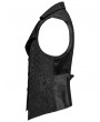 Punk Rave Black Retro Gothic Embossed Jacquard Gentlemen's Button Waistcoat