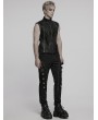 Punk Rave Black Gothic Punk Handsome Rivets Vest for Men