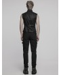 Punk Rave Black Gothic Punk Handsome Rivets Vest for Men