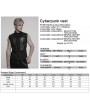 Punk Rave Black Gothic Cyberpunk Armor Patched Men's Vest