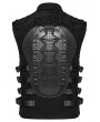 Punk Rave Black Gothic Cyberpunk Buckle Armor Patch Vest for Men
