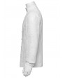 Punk Rave White Vinatge Gothic Glossy Chiffon Applique Fitted Shirt for Men