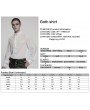 Punk Rave White Vinatge Gothic Glossy Chiffon Applique Fitted Shirt for Men