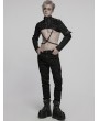 Punk Rave Black Gothic Punk Cool Men's Short Jacket with Detachable Chain