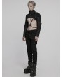 Punk Rave Black Gothic Punk Cool Men's Short Jacket with Detachable Chain