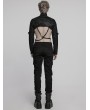 Punk Rave Black Gothic Punk Cool Men's Short Jacket with Detachable Chain