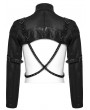 Punk Rave Black Gothic Punk Cool Men's Short Jacket with Detachable Chain