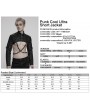 Punk Rave Black Gothic Punk Cool Men's Short Jacket with Detachable Chain