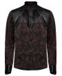 Punk Rave Black and Red Vintage Gothic Fitted Shirt for Men
