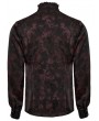 Punk Rave Black and Red Vintage Gothic Fitted Shirt for Men