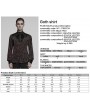 Punk Rave Black and Red Vintage Gothic Fitted Shirt for Men