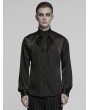 Punk Rave Black Vintage Gothic Fitted Shirt for Men