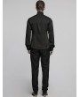 Punk Rave Black Vintage Gothic Fitted Shirt for Men