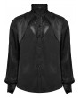 Punk Rave Black Vintage Gothic Fitted Shirt for Men