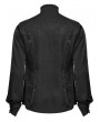 Punk Rave Black Vintage Gothic Fitted Shirt for Men
