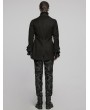 Punk Rave Black Retro Gothic Gorgeous Men's Double-Breasted Lapel Tailcoat