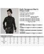 Punk Rave Black Retro Gothic Gorgeous Men's Double-Breasted Lapel Tailcoat