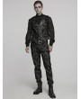 Punk Rave Black Gothic Retro Palace Embroidered Waistcoat for Men