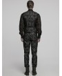 Punk Rave Black Gothic Retro Palace Embroidered Waistcoat for Men