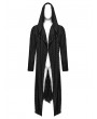 Punk Rave Black Gothic Decadent Asymmetric Hooded Knitted Jacket for Men
