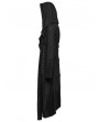 Punk Rave Black Gothic Decadent Asymmetric Hooded Knitted Jacket for Men